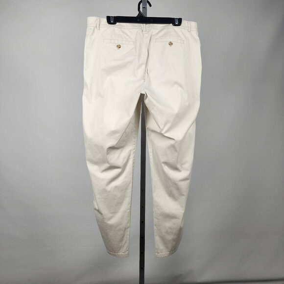 J. Jill Live-in Chino Cream Cotton Blend Straight Leg Pants Size 16 - Picture 6 of 10